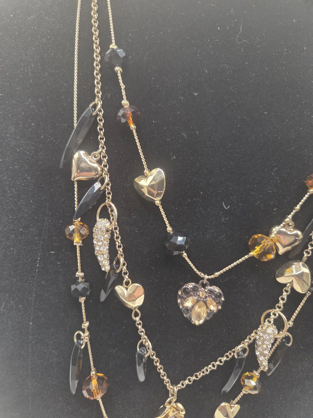 1568. Betsey Johnson Gold-Tone Multi-Strand  Necklace
